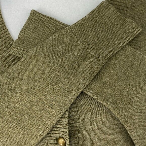 Kersh Women's Green Scoop Neck Designer Knit Cardigan‎ Sweater S/C33 - Picture 4 of 10